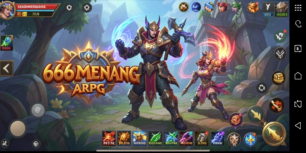 Tampilan gameplay seru di dunia ARPG 666MENANG.