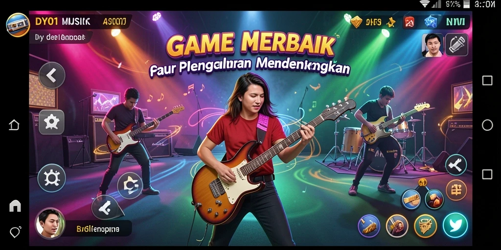 Screenshot gameplay DY01 menampilkan tantangan musik yang menghibur.
