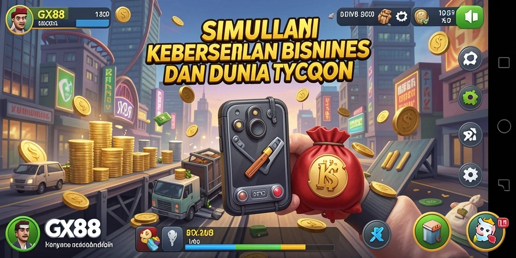 Screenshot GX88 menunjukkan gameplay Tycoon yang menarik dan menantang.