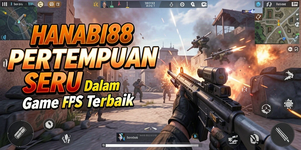 Screenshot gameplay HANABI88 dengan aksi pertempuran intens.