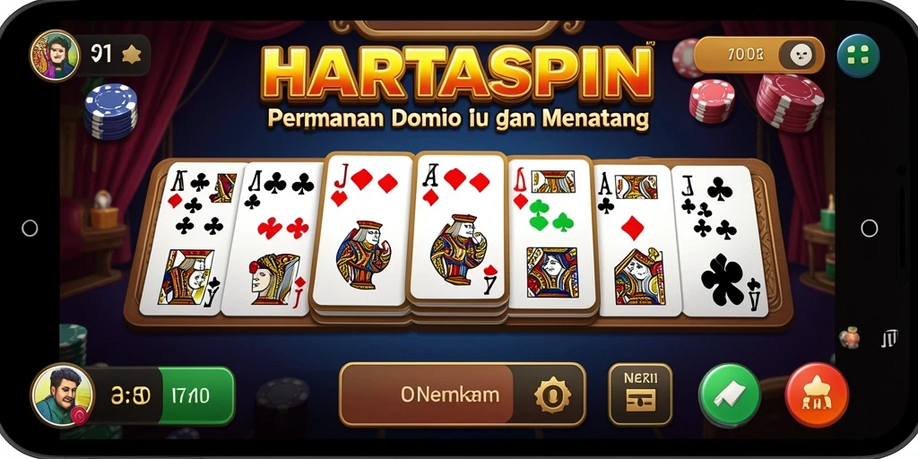 Tampilan gameplay HARTASPIN yang menegangkan dan seru.