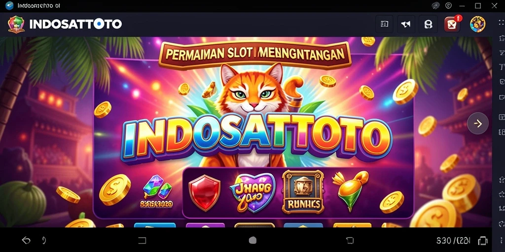 Tampilan gameplay INDOSATTOTO yang seru dan menarik.