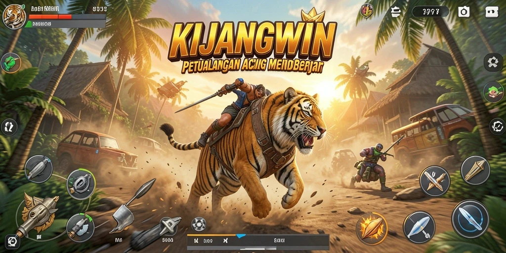 Tampilan gameplay yang menegangkan dari KIJANGWIN dengan aksi pertarungan seru.