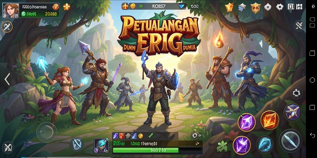 Tampilan screenshot KO857 yang menampilkan aksi pertarungan RPG yang seru.