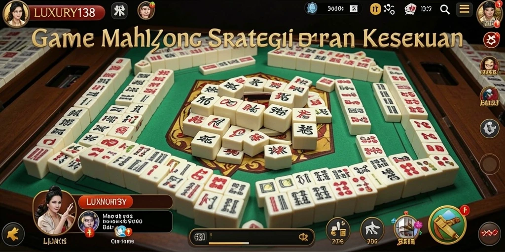 Tampilan gameplay <strong>LUXURY138</strong> yang mendebarkan dan penuh strategi Mahjong.