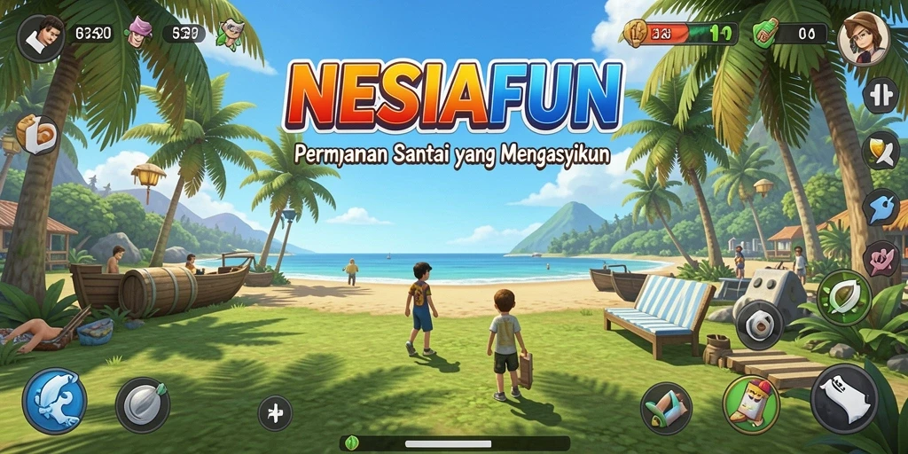 Gameplay NESIAFUN yang penuh warna dan seru.