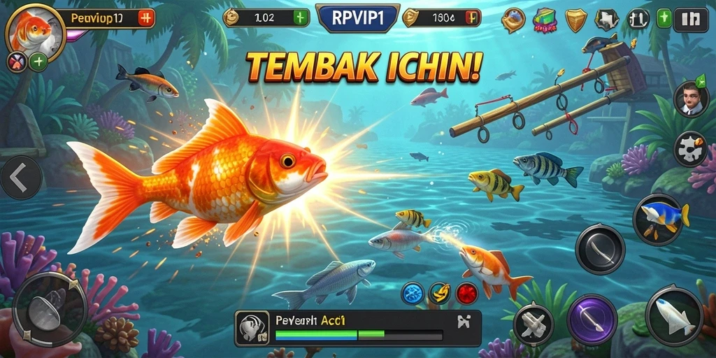 Tampilan menarik gameplay Tembak Ikan di RPVIP1.