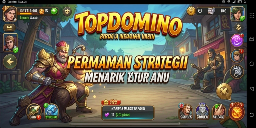 Tampilan gameplay menarik dalam TOPDOMINO dengan banyak strategi.