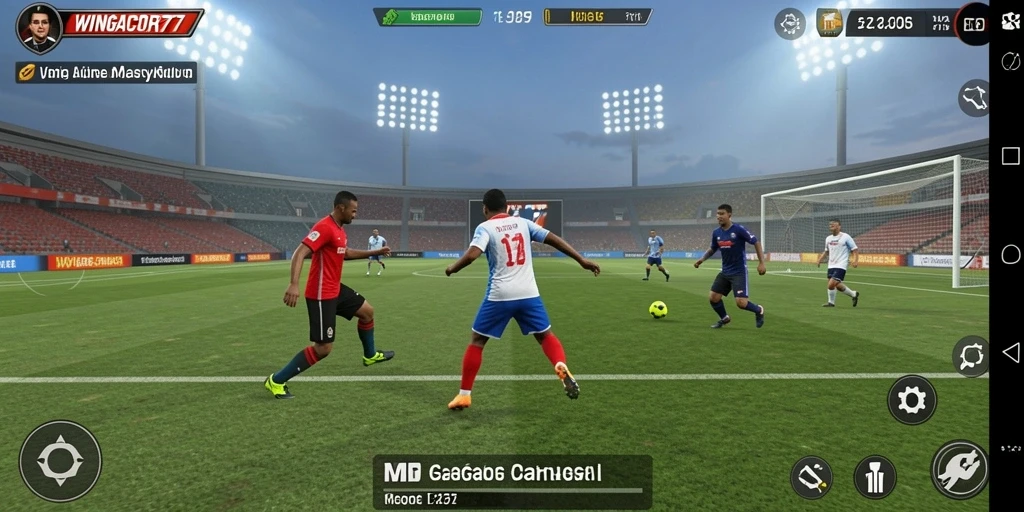 Screenshot menampilkan gameplay seru dari WINGACOR77 dengan aksi olahraga yang mendebarkan.